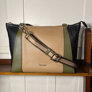 COLE HAAN COMUTER TOTE WITH CROSS BODY STRAP